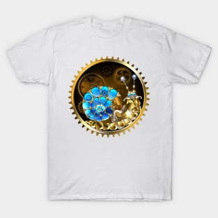 Steampunk Mechanical Snail in Circle T-Shirt